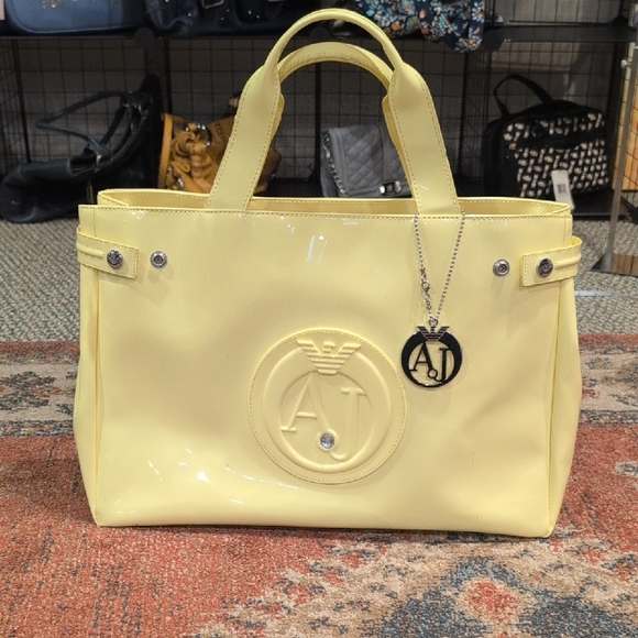 Armani Jeans Handbags - Armani Jeans Large Yellow Tote